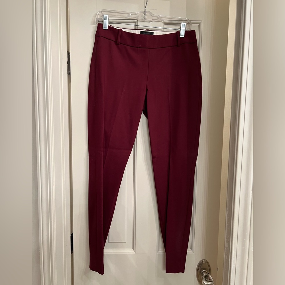 J crew ankle length maroon pants
